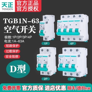 D型空气开关 电动机动力型断路器 天正电气 TGB1N