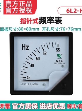 TENGEN天正电气 6L2-H频率表 6L2-HZ赫兹表 45-55HZ仪表板表 380V