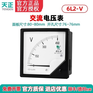 6L2 500V交流指针表80 V电压表安装 仪表450V 式 TENGEN天正电气