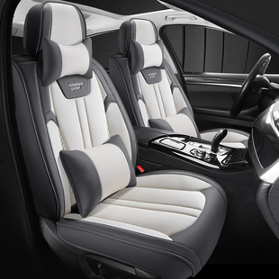 汽车座套四季通用打孔透气纳帕皮座椅套全包围小车坐垫高级感座垫