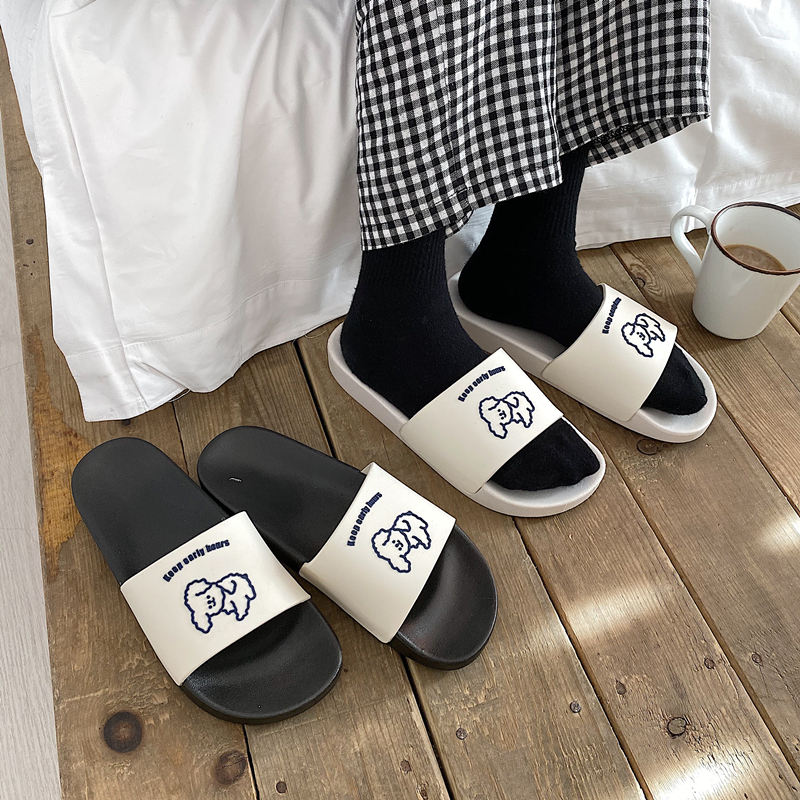 可爱夏季新款卡通小狗学生拖鞋