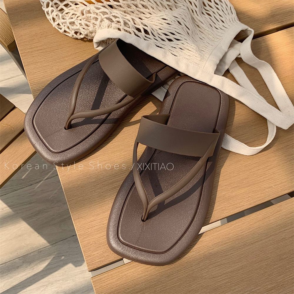 时尚简约风居家用防滑平底人字拖