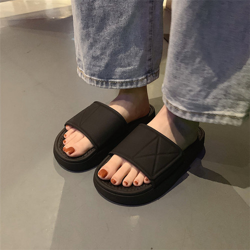 网红厚底ins潮松糕防滑凉拖鞋