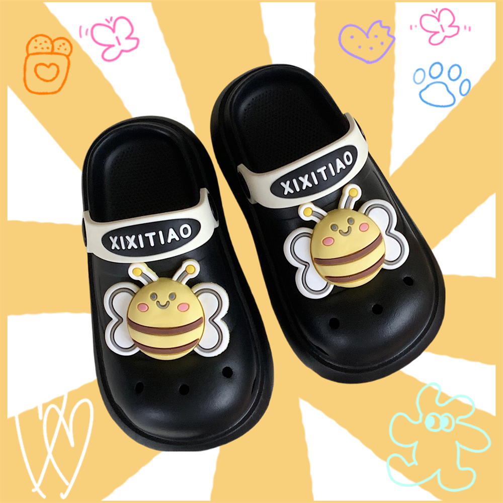 夏季立体可爱小蜜蜂儿童洞洞鞋