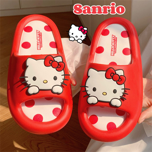 少女心可爱凯蒂猫夏季亲子拖鞋