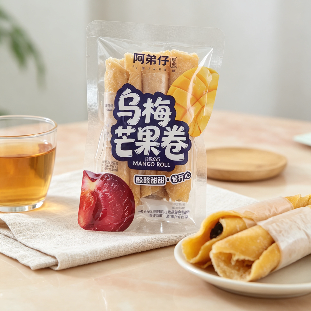 包邮 阿弟仔果脯乌梅芒果卷500克 2款可选 休闲食品 即食零食解馋
