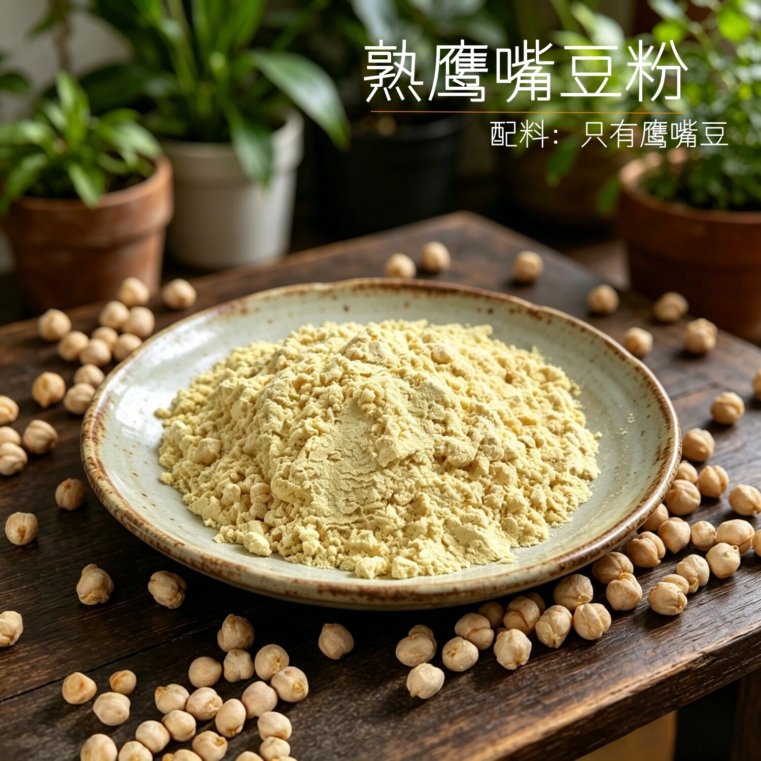 原味鹰嘴豆熟鹰嘴豆粉无麸质纯粉冲泡即食早餐原味豆浆粉