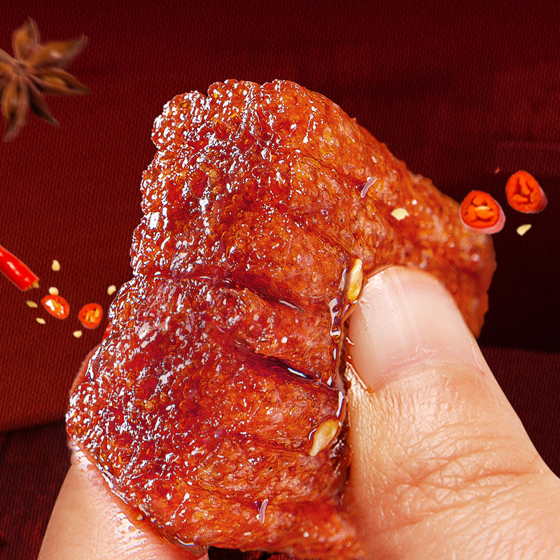 辣条素大刀肉辣条麻辣红油儿时网红小吃怀旧休闲零食解馋面筋