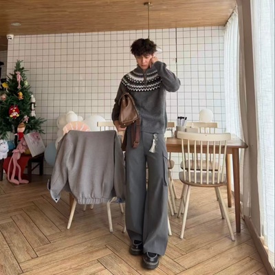 【全场五折】美式费尔岛提花毛衣