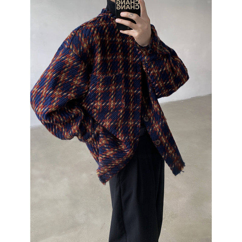 cleanfit潮牌小香风撞色格纹外套