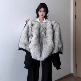 黑色座山雕加绒棉衣男款 设计感保暖外套霜冻裂纹PU皮连帽棉服 冬季