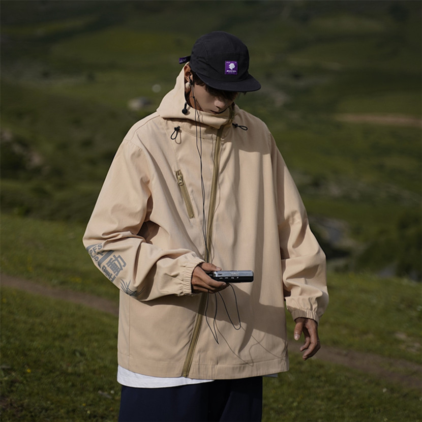 冲锋衣外套秋季日系宽松工装夹克