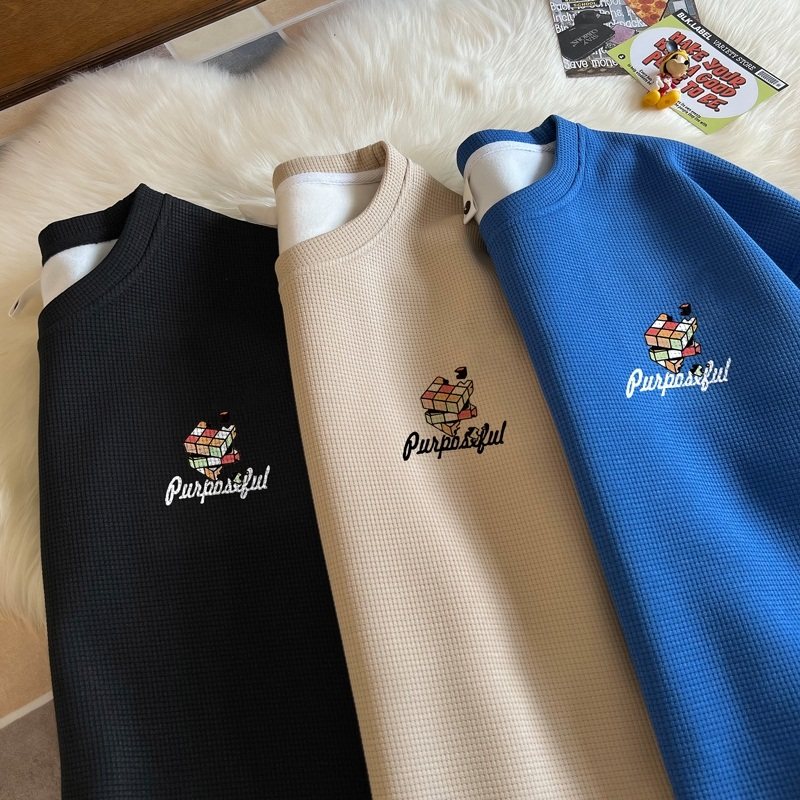 W1016*P28美式vintag卫衣男女秋季宽松华夫格情侣上衣潮牌ins外套,男装卫衣,星座414A-2（原B215-2）