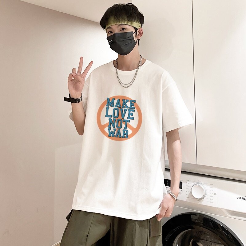 T134*P20夏季潮流纯棉短袖T恤男学生打底上衣潮牌ins宽松半袖体恤,男装T恤,星座414A-2（原B215-2）