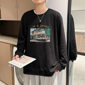 6005*P35秋季新款卫衣男港风ins潮牌宽松大码纯棉长袖T恤春秋外套图片