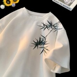 TC58*P25华夫格男女t恤夏季短袖宽松大码体恤风潮流半袖上衣服，男装T恤，星座414A-2（原B215-2）