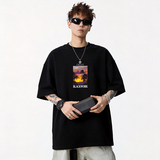 TU04*P20重磅情侣短袖t恤男女夏季潮流痞帅体恤宽松百搭半袖上衣，男装T恤，星座414A-2（原B215-2）