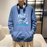7007*P45连帽卫衣男秋季港风宽松纯棉上衣服潮牌ins情侣百搭外套，男装卫衣，星座414A-2（原B215-2）