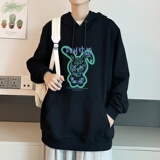 7014*P45美式秋季内搭上衣潮牌ins卫衣男港风情侣装纯棉宽松外套，男装卫衣，星座414A-2（原B215-2）