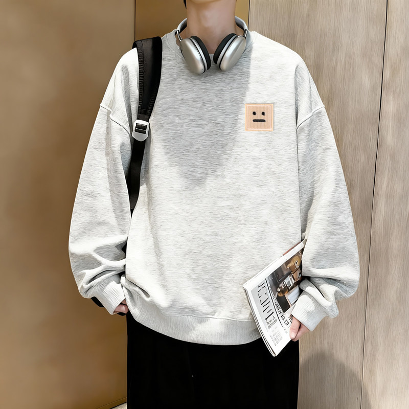 6633*P28美式重磅华棉卫衣男秋季新款潮牌百搭上衣宽松休闲外套图片