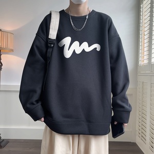 W616*P28加绒38 美式vintag华夫格卫衣男宽松外套潮牌ins秋季上衣图片