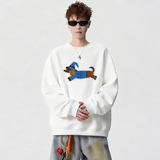 6640*P28美式重磅华棉卫衣男秋季新款潮牌毛巾绣上衣宽松休闲外套，女装短外套，星座414A-2（原B215-2）