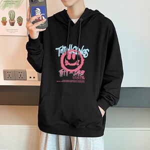 7011*P45秋冬连帽卫衣男潮牌ins港风宽松百搭上衣服纯棉学生外套