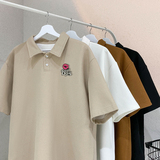 TL30*P35华夫格重磅翻领polo衫短袖t恤男士夏季潮牌小众痞帅半袖，男装T恤，星座414A-2（原B215-2）