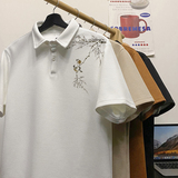 TL24*P35华夫格风翻领polo衫短袖t恤男夏季新款潮痞帅半袖，男装T恤，星座414A-2（原B215-2）