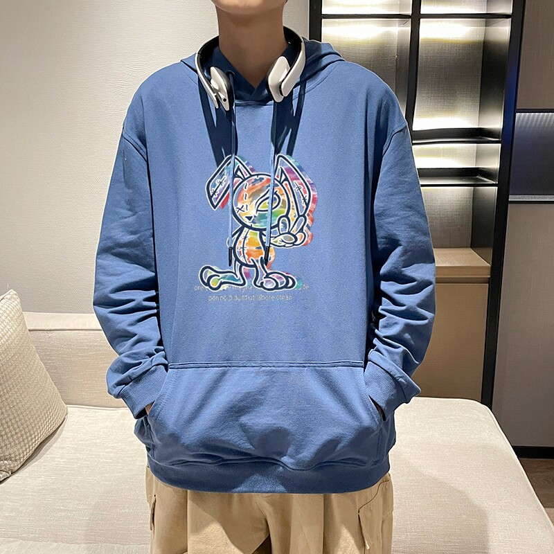 7010*P45卫衣男连帽纯棉秋季上衣服潮牌ins港风宽松百搭情侣外套,男装卫衣,星座414A-2（原B215-2）