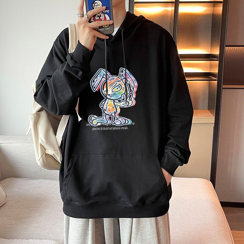 7010*P45卫衣男连帽纯棉秋季上衣服潮牌ins港风宽松百搭情侣外套,男装卫衣,星座414A-2（原B215-2）