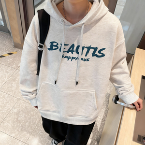 8801*P35美式重磅连帽卫衣男士春季新款潮牌大码上衣宽松百搭外套
