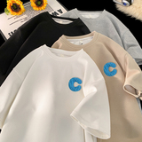 TC96*P25华夫格t恤男夏季新款短袖宽松潮流体恤小众痞帅半袖上衣，男装T恤，星座414A-2（原B215-2）