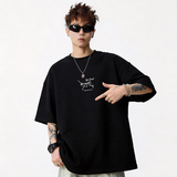 TU03*P20重磅情侣短袖t恤男女夏季潮流痞帅体恤宽松百搭半袖上衣，男装T恤，星座414A-2（原B215-2）