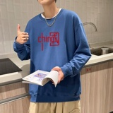 6001*P35卫衣男潮ins印花长袖T恤宽松圆领纯棉上衣秋冬季外套潮，男装卫衣，星座414A-2（原B215-2）