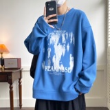 W636*P28美式华夫格卫衣男女宽松高街长袖外套潮牌ins春秋季上衣，男装卫衣，星座414A-2（原B215-2）