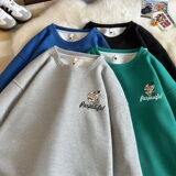 W1016*P28美式vintag卫衣男女秋季宽松百搭华夫格上衣潮牌ins外套，男装卫衣，星座414A-2（原B215-2）