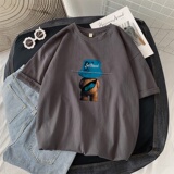 C206*P2夏季卡通印花短袖T恤男潮牌潮流百搭ins宽松休闲打底体恤，男装T恤，星座414A-2（原B215-2）