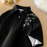 TL16*P35华夫格美式翻领polo衫短袖t恤男士夏季新款潮牌痞帅半袖，男装T恤，星座414A-2（原B215-2）