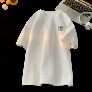 TC63*P25 华夫格t恤男夏季短袖宽松大码体恤美式高街潮流半袖衣服图片