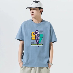 T148*P20 短袖T恤男夏季新款宽松百搭上衣服日系半袖体恤潮牌衣服图片