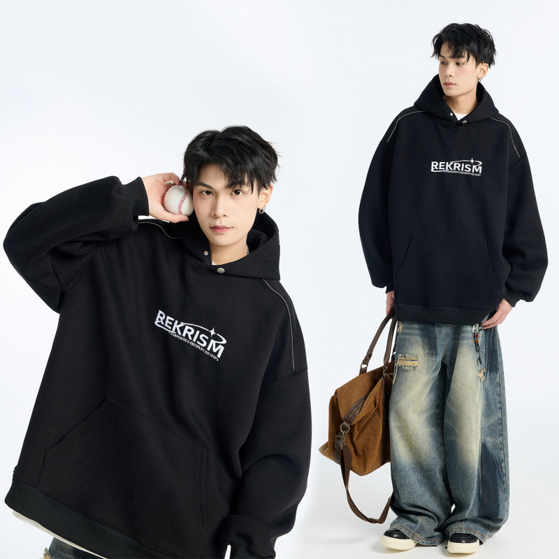 【官网热销】美式刺绣重磅连帽卫