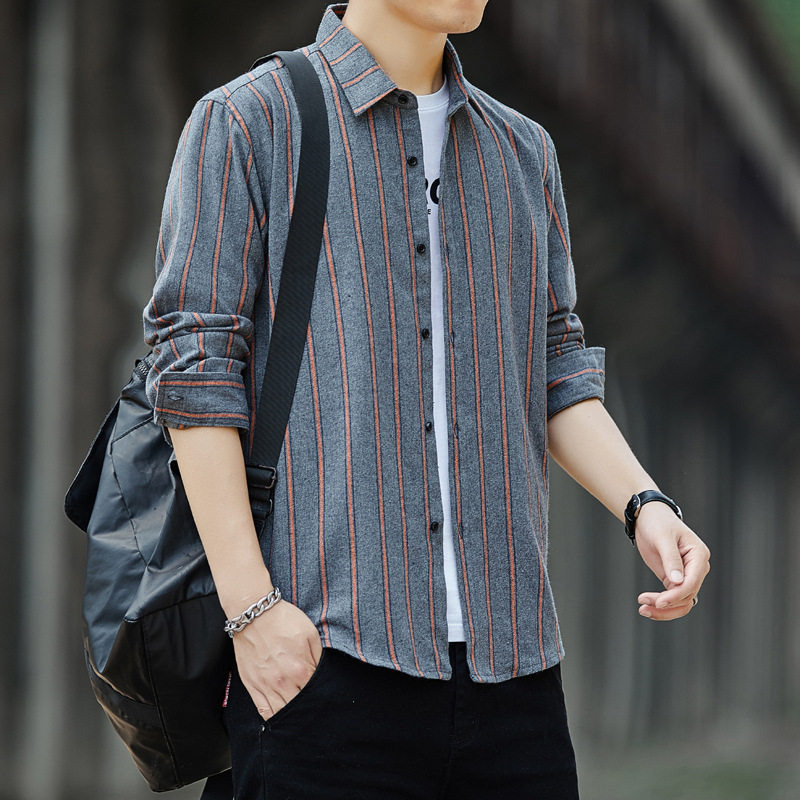 【官网热销】男士衬衫长袖格子衬衫男潮流休闲韩版时尚百搭上衣服,男装,衬衫,淘宝优惠券,粉丝福利购,淘宝优惠卷