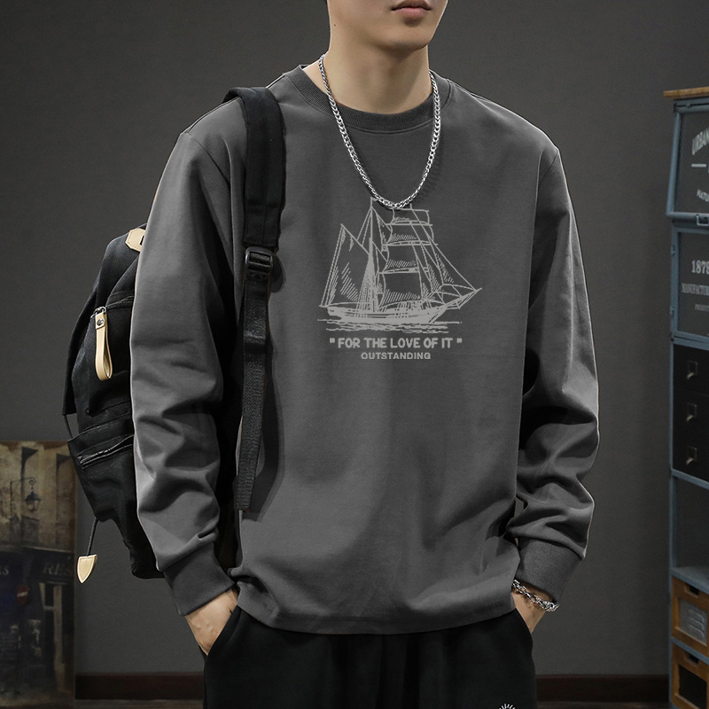 【官网热销】200g重磅全棉长袖t