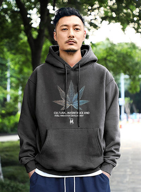 【官网热销】420g重磅日系cityboy连帽卫衣男春秋季男款潮牌overs