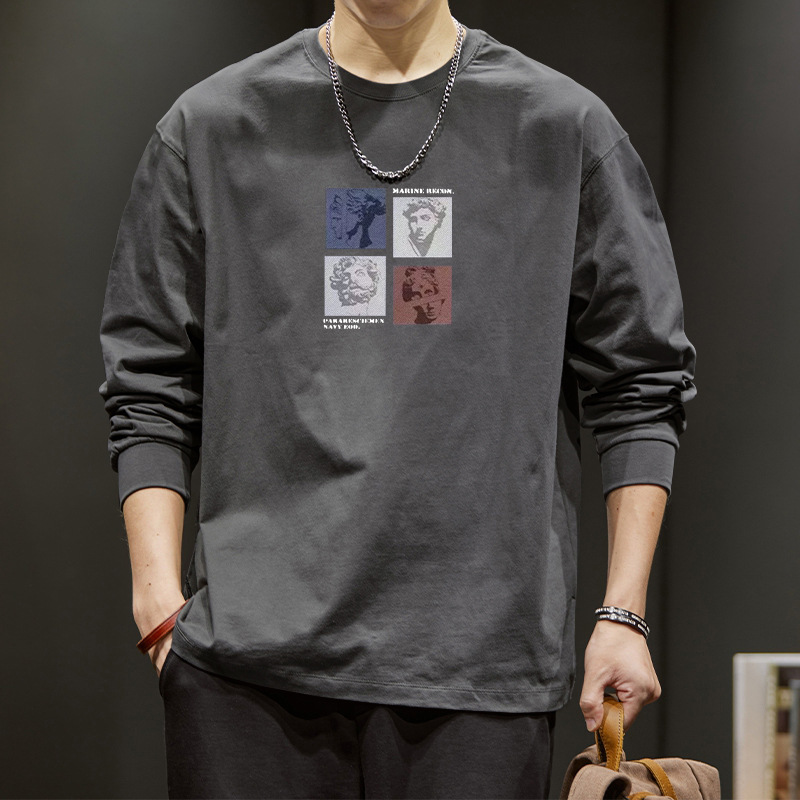 【官网热销】200g重磅纯棉长袖t