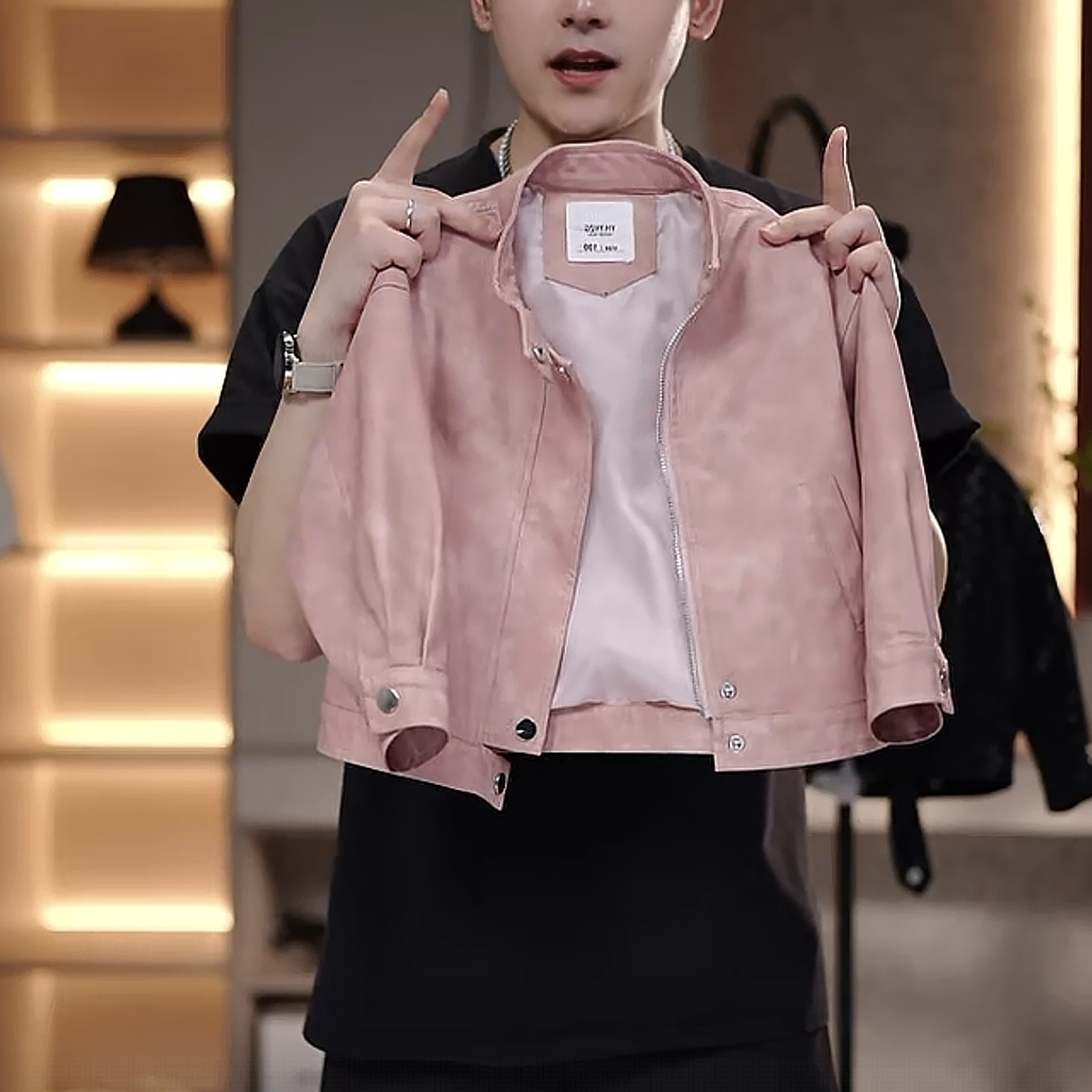 女童春秋外套2025新款儿童粉色