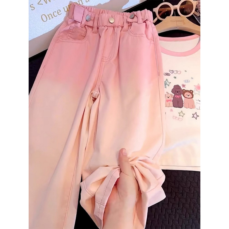 女童裤子春秋款2025新款儿童渐变天丝直筒牛仔裤小女孩秋装阔腿裤,童装/婴儿装/亲子装,裤子,淘宝优惠券,粉丝福利购,淘宝优惠卷