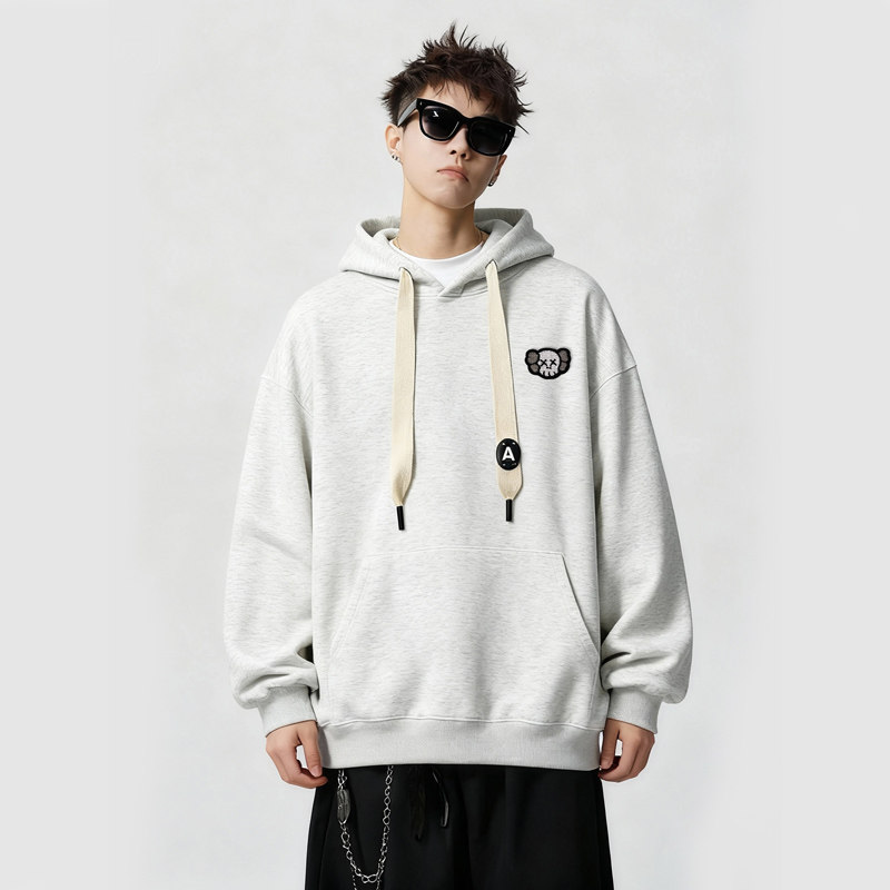 刺绣字母秋季连帽卫衣嘻哈街头潮牌宽松帽衫上衣服AW031P55控75,男装卫衣,星座414A-3（原B215-3）