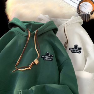 刺绣字母秋季连帽卫衣嘻哈街头潮牌宽松帽衫上衣服LW251 P55 控75，男装卫衣，星座414A-3（原B215-3）